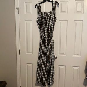 Madewell tie waist wide leg jumpsuit